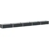 Syfax Hochbeet im Garten Anthrazit 400 x 40 x 24 cm