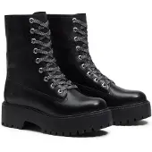 Timberland Schnürboots "STONE STREET - MID LACE BOOT", Damen, Gr. 36, Leder Textil, schwarz (schwarz full grain), Schuhe Schnürboots