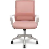 Piqueras Y Crespo Ergo535, Gepolsterter, ausgestopfter Sitz, Netz-Rückenlehne, Pink, Pink, Stoff, Holz, Schaum, Netz
