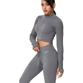 Yeaz Leggings "Leggings RUNWAY", Damen, Gr. S, US, grau, Obermaterial: 87% Nylon NY. 13% Elasthan EL., Hosen Leggings