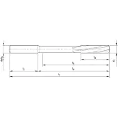 Beck Maschinenreibahle DIN212-2B TiN Form D 18,0mm