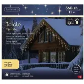 Kaemingk LED-Eiszapfen 12 Meter 360 LED schwarz/soft gold