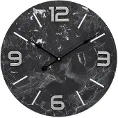 AMS W9707 Wanduhr mit Holzgehäuse und Metallziffern