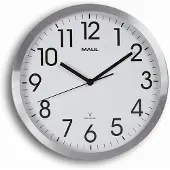 MAUL Wanduhr Maulmove 30cm aluminium Packung mit 10 Stück