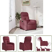 The Living Store Relaxsessel Weinrot Stoff