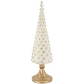 Chic Antique Deko WEIHNACHTSBAUM NOEL Antik Creme Gold 42 cm
