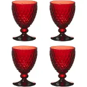 Villeroy & Boch Vorteilset 4 Stück Boston coloured Rotweinglas red Kristallglas rot 1173090020