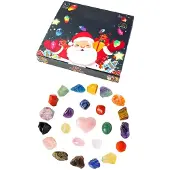 Merkloos Adventskalender mit natürlichen Kristallsteinen