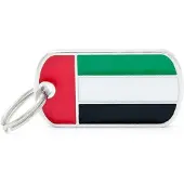 My Family Haustiermarke Mit Der Flagge Der Vereinigten Arabischen Emirate