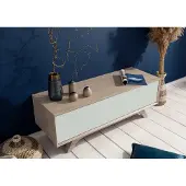 MASSIVMOEBEL24.DE MASSIVMOEBEL24 TV-Board Akazie 125x45x45 braun-weiß lackiert TROMSO #107