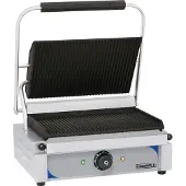 Casselin Toastgriller mit gerillter oder platter Unterplatte aus Gusseisen 2200W, Variante:gerillte Unterplatte