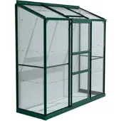 Pergart Vitavia, Anlehn-Gewächshaus "Styx 1300", smaragd, 1,3 m², 3 mm ESG