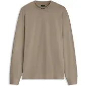 BOSS Langarmshirt Stretch Jersey Baumwolle, Relaxed Fit, Rundhalsausschnitt