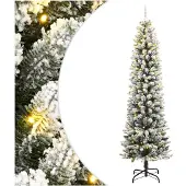 vidaXL Künstlicher Weihnachtsbaum mit Schnee 300 LEDs 210 cm