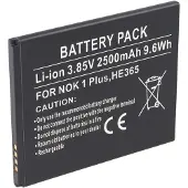 AccuCell Akku passend für Nokia 1 Plus, HE365, Li-Ion, 3,85V, 2500mAh, 9,6Wh