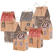Dripio Adventskalender zum Befüllen, 24 Weihnachtshäuser, Bastelset