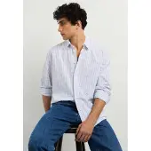 Pepe Jeans für Herren. PM3091470 Robert Hemd blau, weiß (L), Lässig, Baumwolle, Langarm