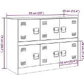 vidaXL Sideboard Anthrazit 99x39x73 cm Stahl