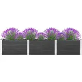 vidaXL Garten-Hochbeet 300x50x54 cm WPC Grau