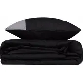 L'essentiel Maison , Plain - Black, Grey, Bettwäsche-Set, Schwarz, 100 % BAUMWOLLE RANFORCE, 240 x 220 cm
