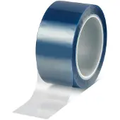 TESA 50650 PET Silikon-Abdeckband, hitzbeständig, 66 m x 50 mm, blau/transluzent