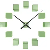 Karlsson - Wanduhr Diy Cubic Metallic - Grün - 40x5.5x40cm