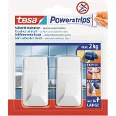 TESA 16x PS Hooks Large, rectangular white | 1 Stück