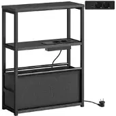 HOMCOM BEISTELLTISCH MDF Stahl Schwarz