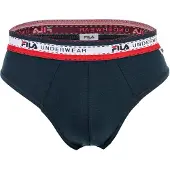 FILA Herren Slip, 4er Pack - Briefs, Logobund, Cotton Stretch, einfarbig
