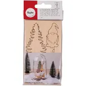 Dripio Holz-Steckteile Kabouter, 2er-Set, 8,4 cm, 6 cm ø, natur