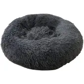 Sonstiges Hundebett Katzenbett Flauschig Rund aus Plüsch 60CM Dunkelgrau