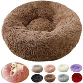 Sonstiges Hundebett Rund Flauschig Waschbar Antistress 60cm Kaffee