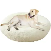 Sonstiges Hundebett Katzenbett Donut rund Ø120cm weiß waschbar flauschig
