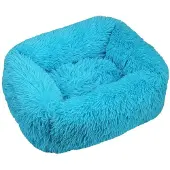 Sonstiges Orthopädisches Hundebett XXL 110x90 cm Blau Fluffy Waschbar Rutschfest Wasserdicht