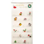 Dripio Stoff-Adventskalender zum Befüllen, 24 Fächer, 100x50 cm