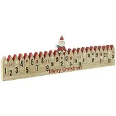 Dripio Holz-Adventskalender mit Weihnachtsmann-Marker, 55x10x2 cm