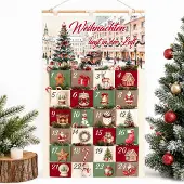 Dripio Adventskalender zum Befüllen, 24 Taschen, 97 x 62 cm, Canvas