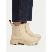 Tommy Hilfiger Gummistiefel Flag Cleated FW0FW09387 Beige 41