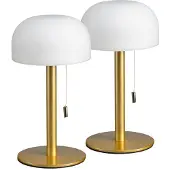 Luxus Europe - Tischlampe Bobby Gold - Kabellose LED-Tischlampe für den Innenbereich