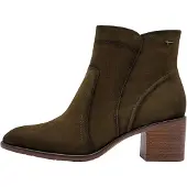 Tamaris Lederstiefel mit Reißverschluss, Blockabsatz und runder Kappe