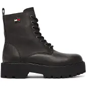 Tommy Hilfiger Schnürstiefeletten Tjw Platform Brushed Lth Boots EN0EN03141 Schwarz 48