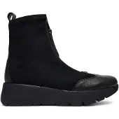 Hispanitas für Damen. HI265104 Stiefeletten aus Leder Montana schwarz (37), 3 bis 5 cm, Reißverschluss, Lässig