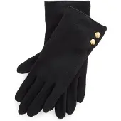 Ralph Lauren für Damen. 454833075001 Schwarze Zweiknopf-Handschuhe (L), Lässig, Wolle