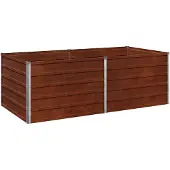 Syfax Hochbeet im Garten Rostig 160 x 80 x 55 cm Pappe