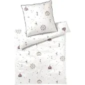 Elegante Mako Satin Bettwäsche Variete 135x200 cm + 80x80 cm weiss