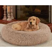 Sonstiges XXL Orthopädisches Hundebett Waschbar Antistress Donut Hundesofa Kuschelig Braun