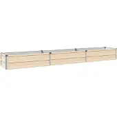 Syfax Hochbeet im Garten Elfenbein 240 x 40 x 24 cm