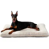 Sonstiges Hundebett XXL Waschbar Flauschig Weich Atmungsaktiv Rutschfest 121x75x11cm Beige
