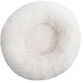 Sonstiges Hundebett Waschbar Rund Plüsch Donut 110cm Weiß 110x110x20cm