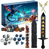 Merkloos Adventskalender mit einem Set von RPG-Würfeln